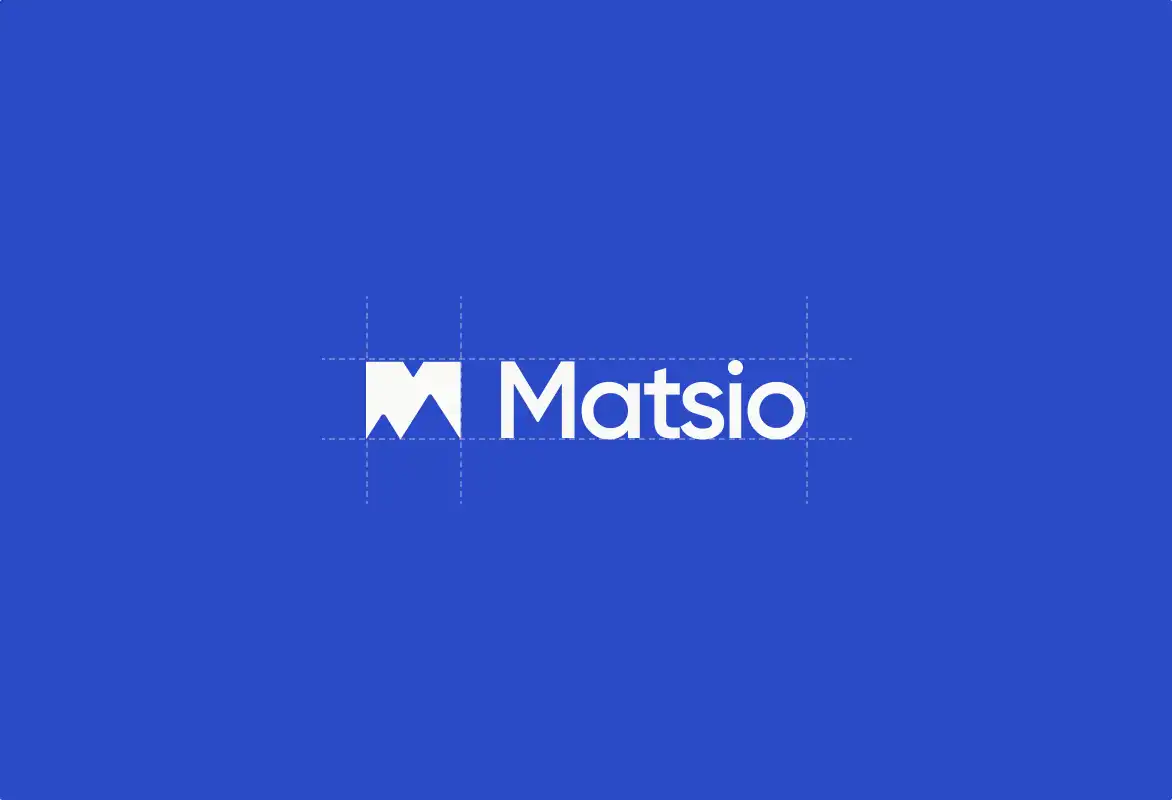 The Matsio logo on a blue background